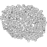 uxcell 800Pcs Round Crimp Beads, 1.5mm Metal Spacer Loose Beads Metal Clamp Ends Tiny Stoppers Bead for Bracelet Jewelry Making Craft DIY, White Gold