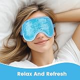 NEWGO Cooling Eye Mask Reusable Gel Cold Therapy Dark Circles Migraine view 4