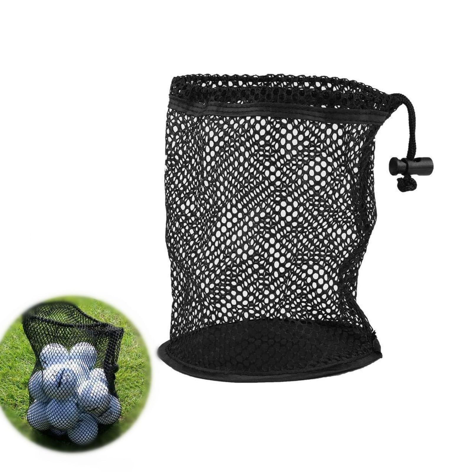 Dioche Mesh Bag, Ball Bag with Mesh Nets Nylon Storage Holder Pouch Poke Balls Collector(50 Balls Collector)