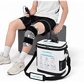 Ice Machine for Knee After Surgery, 18H Cooling Cold Therapy Machine | DC &amp; power bank supply, 12QT, <12dB Quiet, LED Timer Remote, ACL/TKR Post-Surgery Recovery