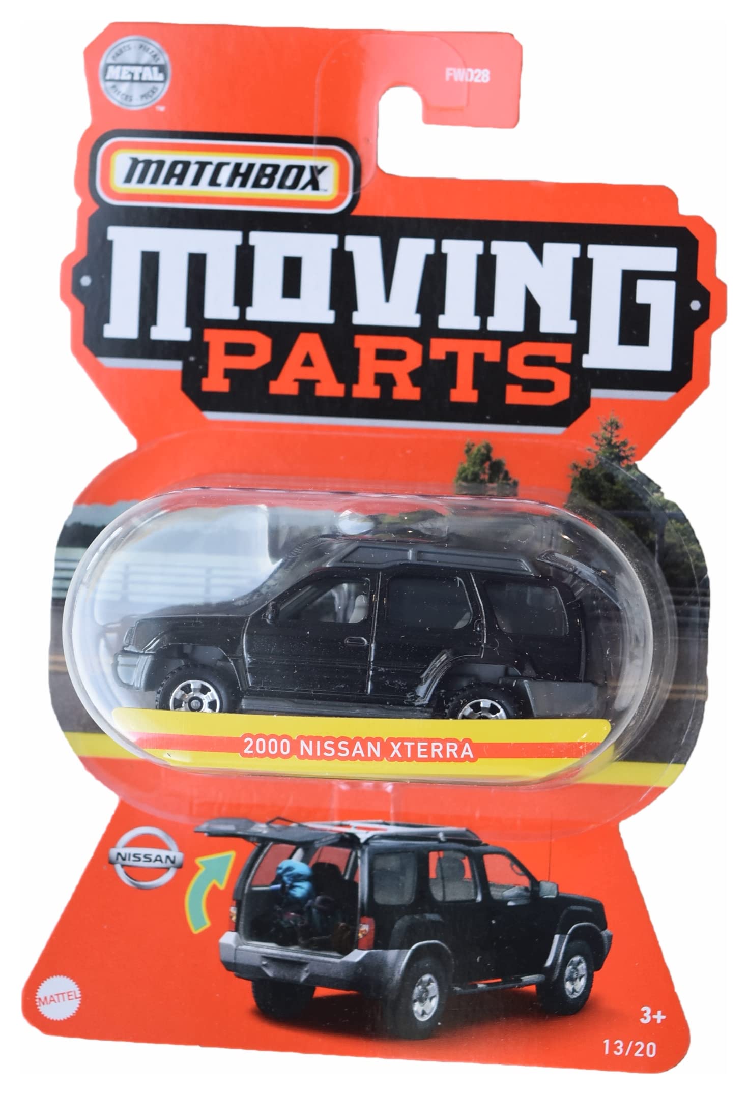 Matchbox 2000 Nissan Xterra, Moving Parts [Black]