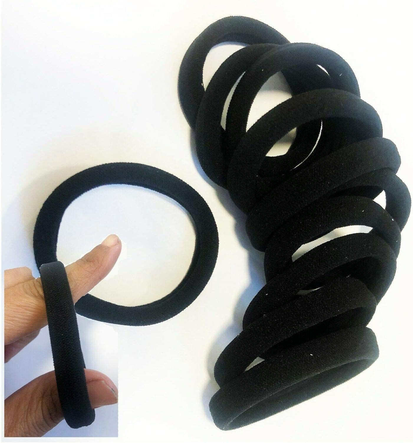 12 Pack Girl's Hair Bobbles Big Bands Ponytail Band Elastic Stretchy