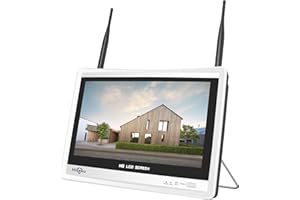 【No HDD/Mouse/Power Adapter】 12Inch LCD Wireless WiFi NVR 8 Channels Network Video Recorder, 1080P/3MP/5MP Motion Detection Z