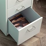 HollyHOME 5-Drawer Mobile Filing Cabinet White with Casters 28x41x66 cm view 5