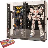 LBASE Upgraded Interlocking Display Case and Acrylic Dust Cover for Gundam | RG HG SD MGSD 1/144 Gunpla Models/Collectibles Action Figures, Comes with Premium Gift Box