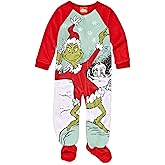 The Grinch Dr. Seuss Toddler Boys Girls Christmas Footed Blanket Sleeper Pajamas