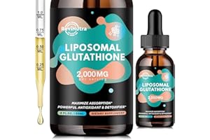 REVINUTRA Liposomal Glutathione Supplement - 2000mg Glutathione Liquid Drops with Vitamin C, Curcumin & Trans-Resveratrol - Powerful Antioxidant for Immune, Skin Health, Aging Defense & Liver Detox - 2 Fl Oz