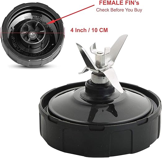 Amazon Com Nlsd Ninja Blender Replacement Parts Ninja Bottom Blade 6 Fins For Nutri Ninja Auto Iq Bl480 Bl480d Bl482 Bl456 Blenders Female Fins Only 1 Pack Kitchen Dining