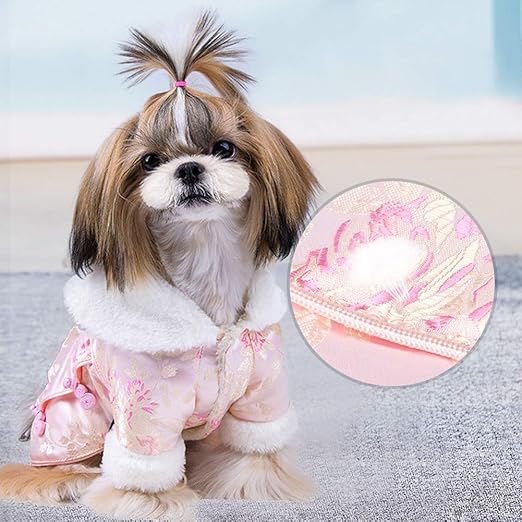【2021 New Year's Special】 Cute Pink Dog Coat Dog Cotton Clothes, Pet