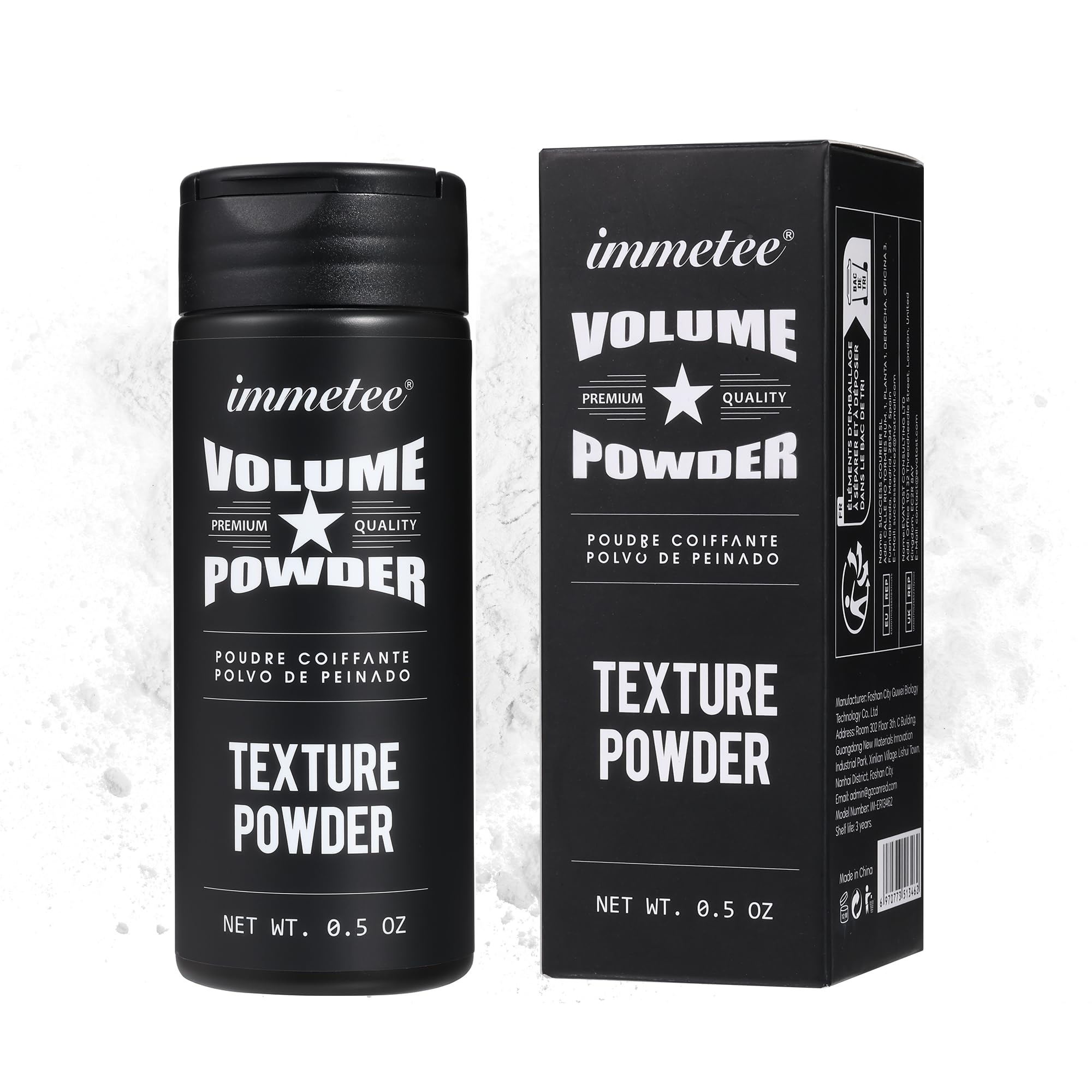 immetee Texture Powder, Volumizing and Texturizing Powder, Keep Hair Soft & Fluffy All Day, No Mess, Hair Root Lifting Effect Powder 15g