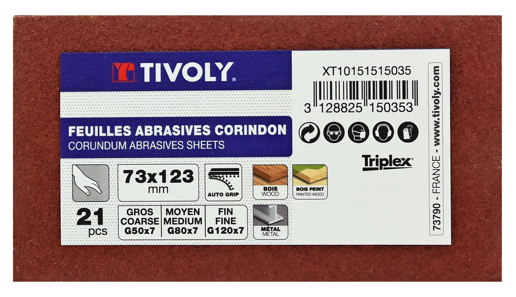 Tivoly XT10151515035 Wedge Pad 73 x 123 mm Assorted Grit Pack of 21 Sheets, Not Concerned