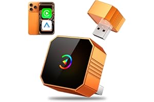 Wireless Carplay Adapter for iPhone,Wired CarPlay to Wireless,Android Auto 2in1 Mini USB Design with Fast Stable Connection C