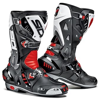 Sidi Sidi Vortice Motorradstiefel, Schwarz-Rot-Weiß, Größe: 45