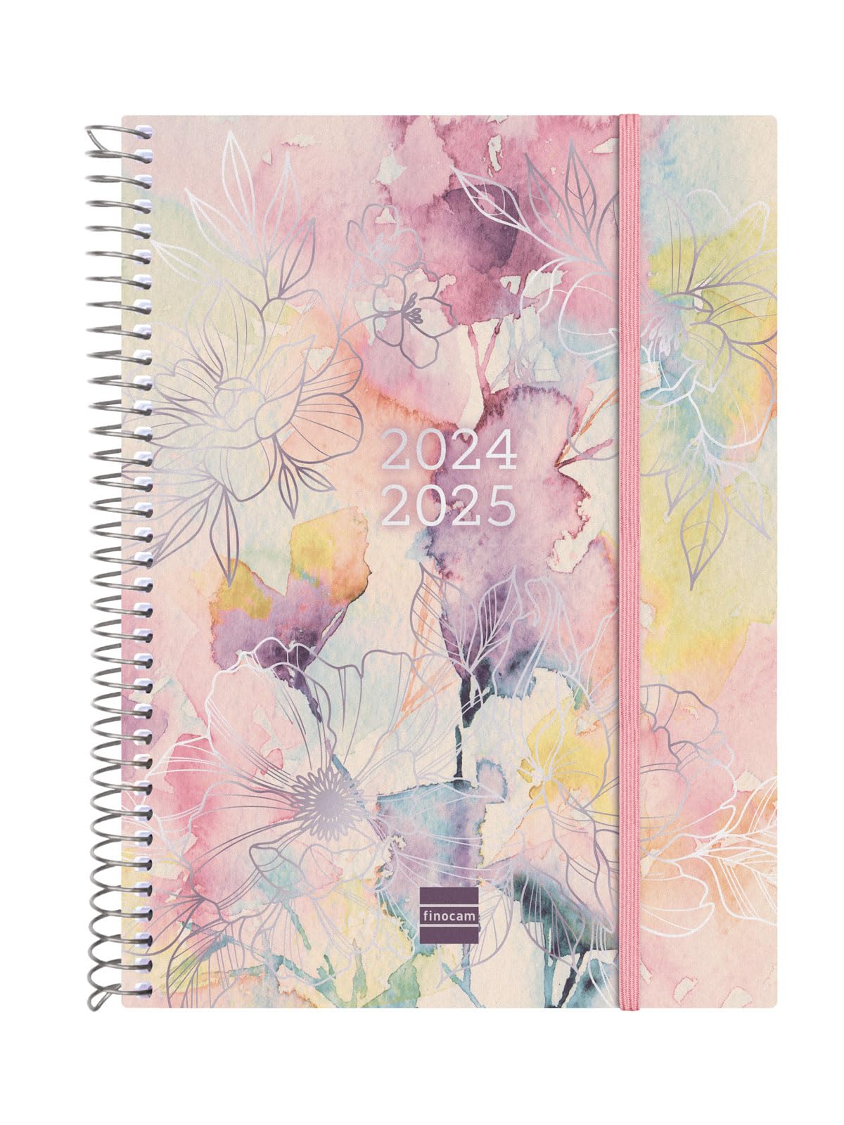 Finocam – Spiral 2024-2025 18-Month Diary Horizontal Week View July 2024 – December 2025 (18 Months) Pretty International