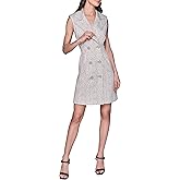 KARL LAGERFELD Paris Women's Abstract Jacquard Collared Sleeveless Jacket