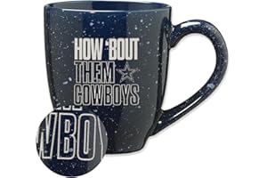 Rico Industries NFL Football Team Slogans and Chants 16 oz Team Color Laser Engraved Speckled Ceramic Coffee Mug
