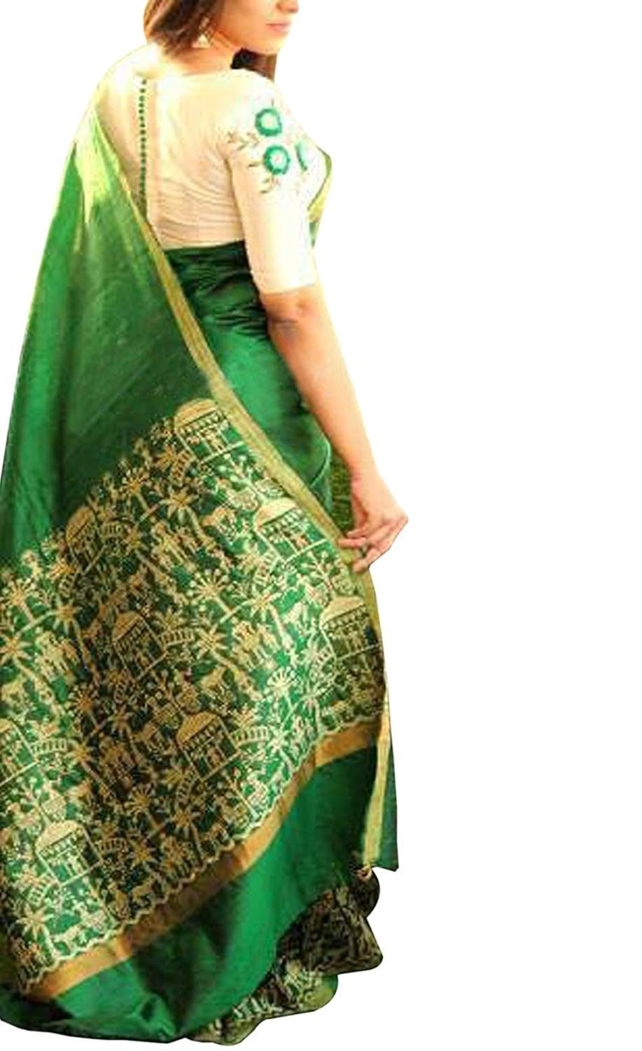 fabrizo cotton saree (green doli 2_green_free size)