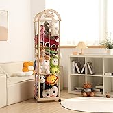Quewoll Large Stuffed Animal Storage Organizer, 61" High Premium Wooden Cute Zoo Toy Holder for Toddler Rooms, Playrooms & Bedrooms