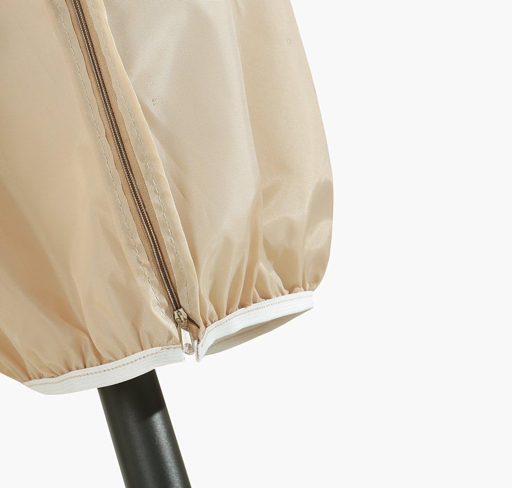 Patio Weatherproof Market Umbrella Cover with Zipper, Water Resistance, Outdoor Weatherproof, Beige Color: Kitchen & Dining