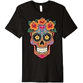 Halloween Sugar Skull Calavera Premium T-Shirt