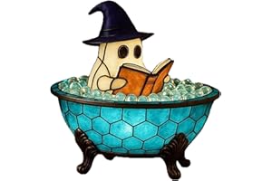GENERIC Halloween New Ghost Bubble Bath Lamp, Cute Bathtub Ghost USB Night Lights for Bathroom Halloween Decor, Spooky Season Reading Books Nightlight