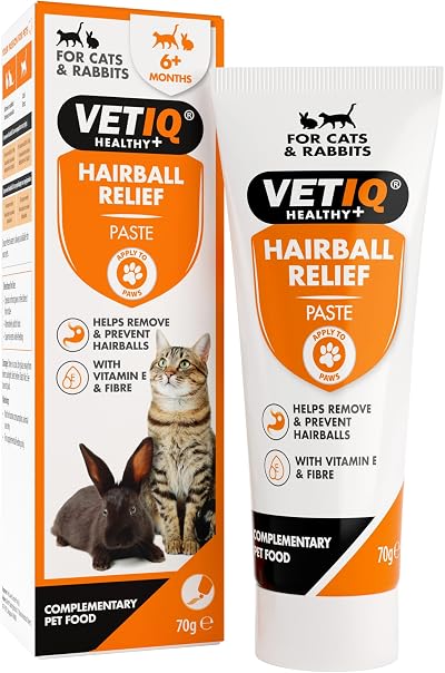 VETIQ Hairball Relief Paste with Vitamin E & Fibre 70 g Cats & Rabbits