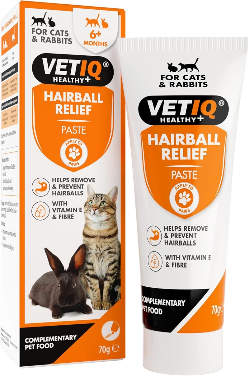 VETIQ Hairball Relief Paste with Vitamin E & Fibre 70 g Cats & Rabbits