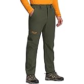 Pioneer Camp Men's Fleece Lined Hiking Pants Insulated Waterproof Softshell Winter Warm Work Snow Ski Pants Snowboard