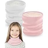 Chicingyou 2 Pack Fleece Neck Warmers for Kids Winter Thick Neck Warmer Cover Knitted Lined Ski Winter Scarf for Boy and Girl