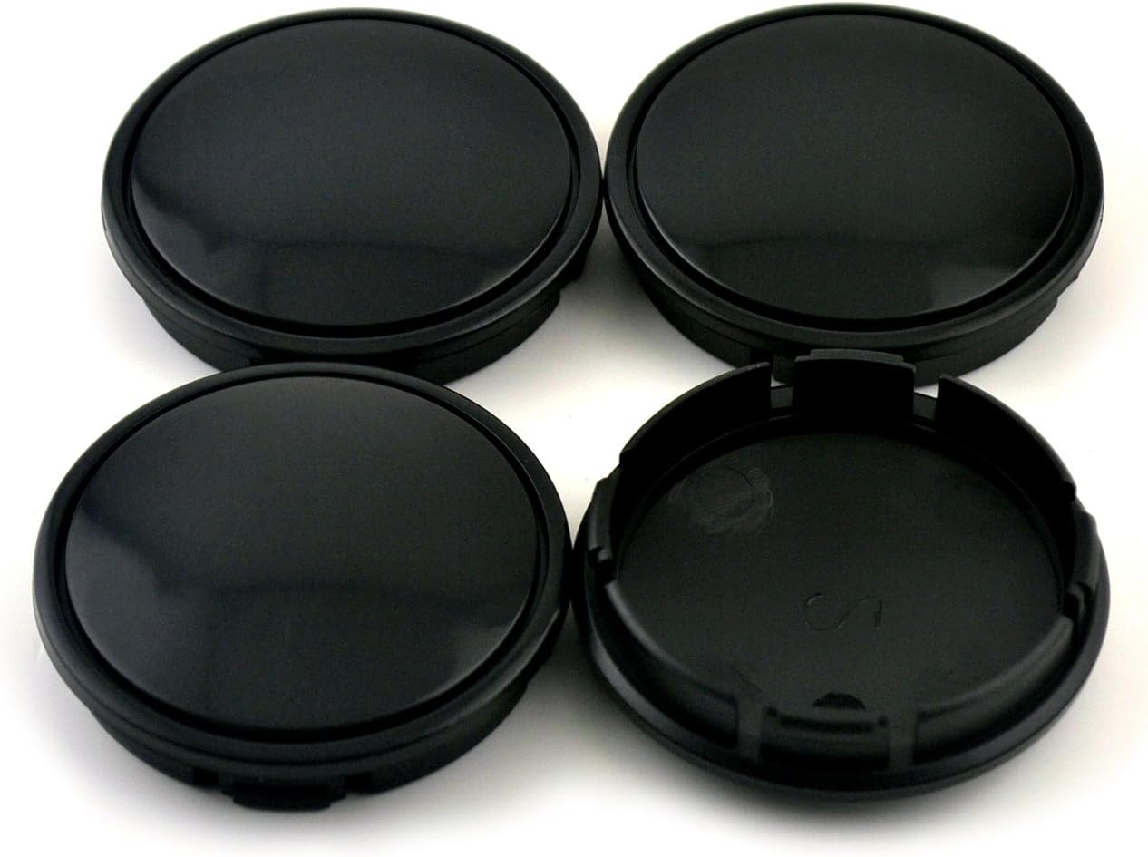 56mm Black ABS Car Wheel Center Hub Caps Set of 4: Automotive