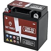 Battanux 12N9-BS YB9-B Battery & Motorcycle Battery, Sealed SLA/AGM 12V9Ah ATV/UTV/Snowmoble/Motor bike Maintenance Free & No