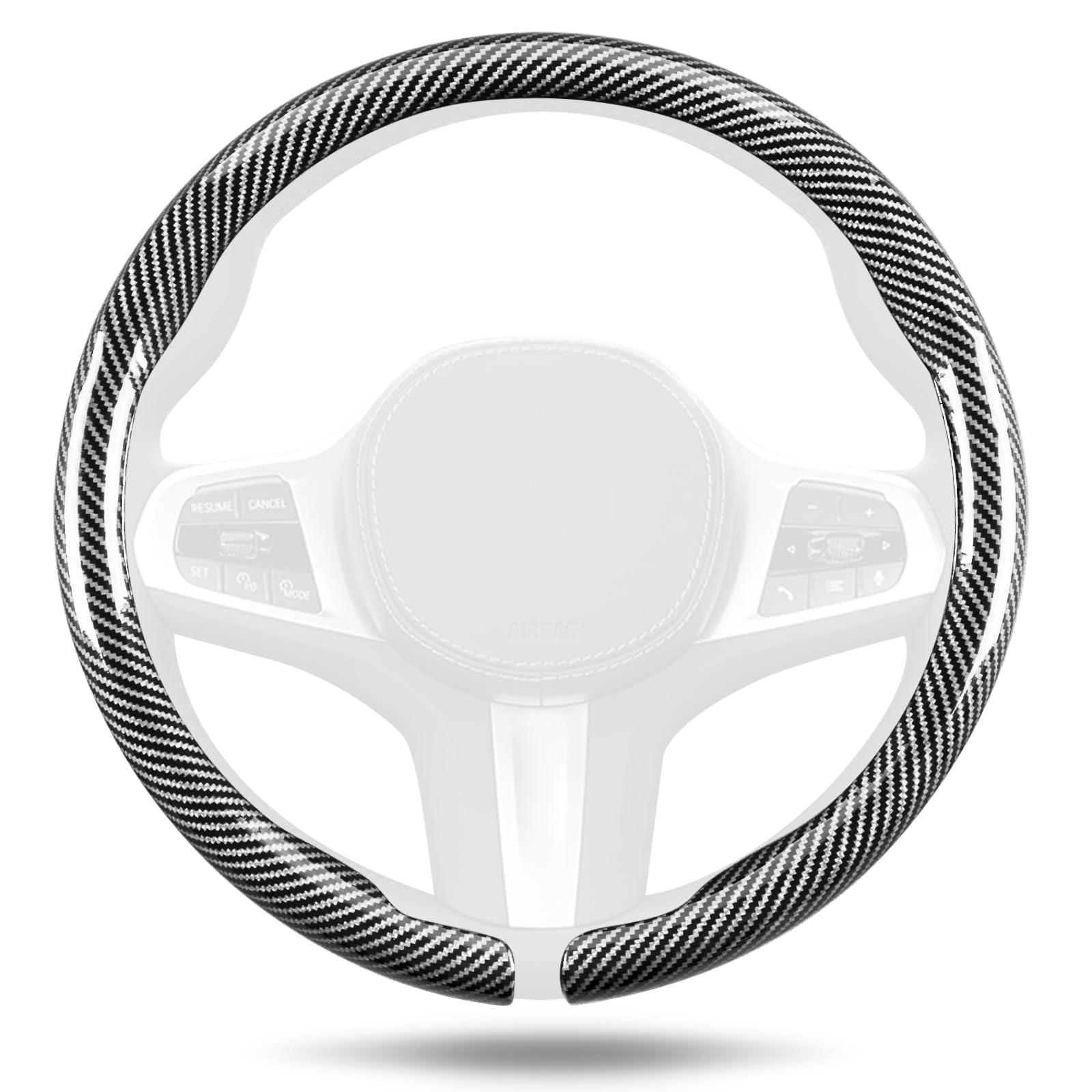 Aimato Car Steering Wheel Cover Carbon