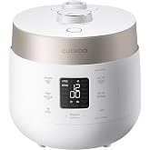 CUCKOO Twin Pressure Rice Cooker, 12-Cup Cooked, White, CRP-ST0609FW | 6-Cup Uncooked Capacity, Nonstick Inner Pot, 14 Menus, 13-Hour Preset Timer, For Families and Meal Prep, Made in Korea