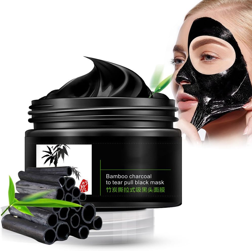 Blackhead Remover,Charcoal Peel Off Mask,INST 100g 3.53oz Black Mask,Blackhead Remover Mask,Blackhead Peel Off Mask,Face Mask,Deep Cleaning Facial Mask for Face,Nose,Acne,Oil Control