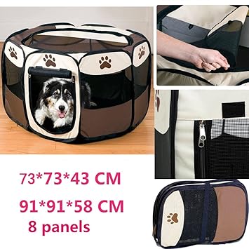 Welpenlaufstall/ Tierlaufstall/ Hundehütte/ Welpenauslauf/ Laufstall für Hunde/ Katzenhaus/ Wasserdichtes Zelt für Kleintiere