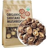 VIGOROUS MOUNTAINS Organic Dried Shiitake Mushrooms 4.23oz | Dry Dehydrated Mushrooms for Cooking