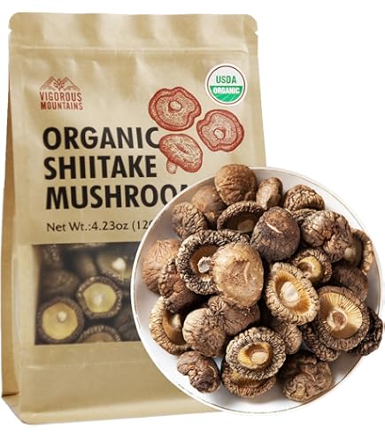 Amazon.com: VIGOROUS MOUNTAINS Dried Shiitake Mushrooms for