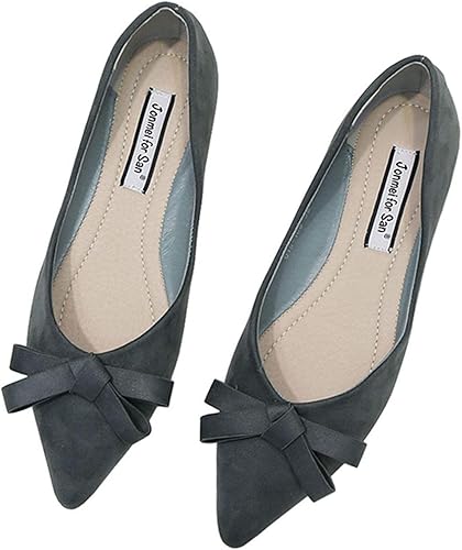 Amazon Hifeos パンプス ぺたんこ フラットシューズ 蝶結び フラットパンプス ローヒール レディース フラット ポインテッドトゥ ペタンコ 痛くない 黒 ポインテッドトゥ 無地 シンプル かわいいパンプス ぺたんこ ローヒール パンプス