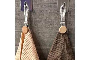 Hanging Tea Towels Clip,owel Clips with Ropes Kitchen Towels Clips,Multifunctional Bathroom Hook with Rope,for Home Kitchen B