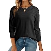 Dokotoo Women's Casual 2026 Wool Hollow Out Fall Winter Sweaters Trendy Lightweight Crochet Pullover Tops