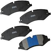Bendix Premium SBM1425 Semi-Metallic Front Brake Pads for Land Rover Range Rover 2010, Range Rover 2012, Range Rover Sport 2011-2010
