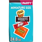 Hershey's, Kit Kat &amp; Reese's Assorted Chocolate Candy Party Pack, 24.8 oz | Bulk candy variety mix, Kit Kat, Reese's &amp; Hershey's, Halloween trick-or-treat, office candy bowl, party bag