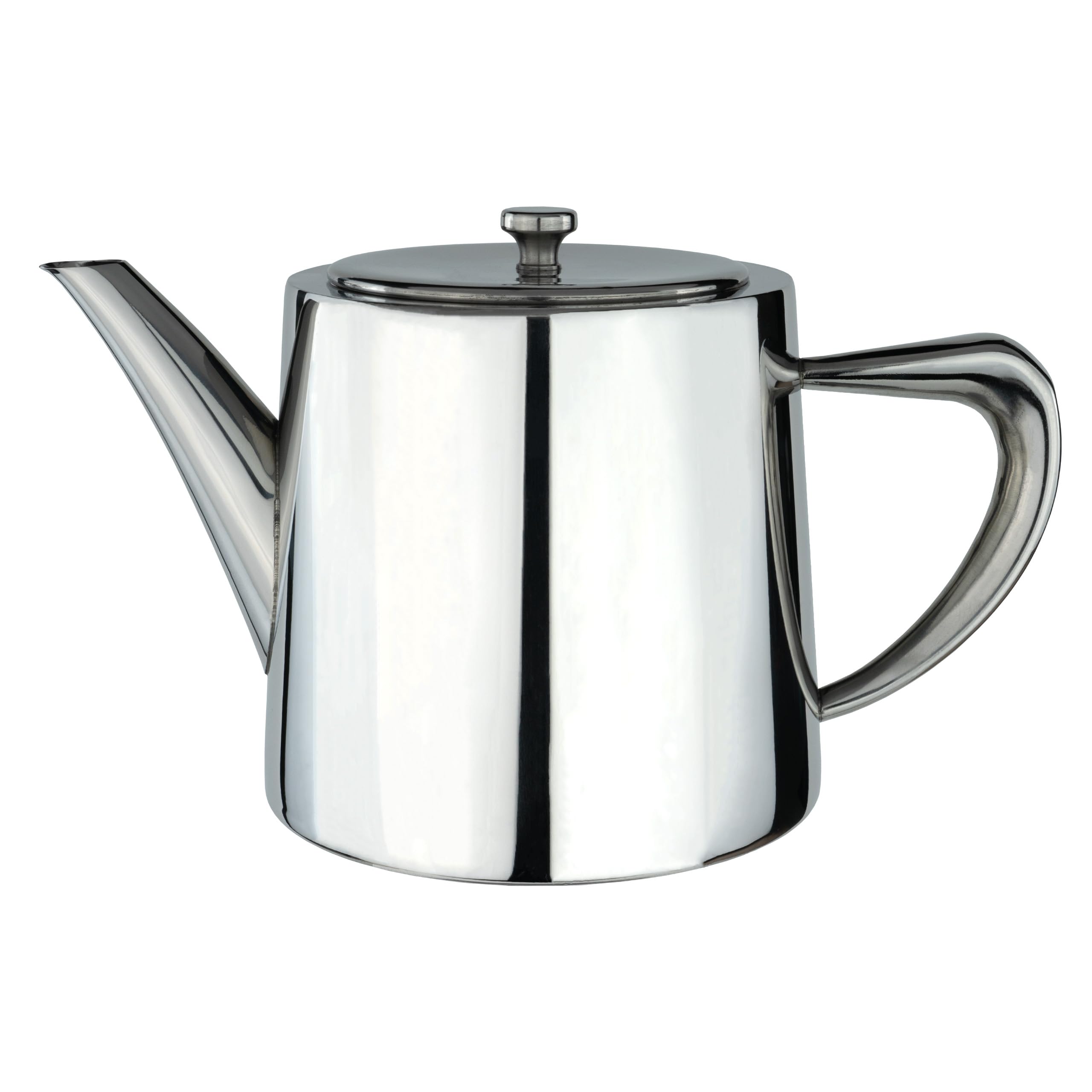 Café Olé Derwent Teapot, 48oz / 1360ml, Serves 7, Stainless Steel, Modern Teapot Design with Mirror Finish, Perfect Pour Spout