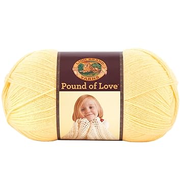 Resultado de imagen de Lion Brand Yarn 550-158 Pound of Love Yarn, Honey Bee