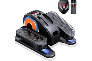 GUGTTR Under Desk Elliptical Machine, Electric Elliptical Leg Exerciser for Seniors Fully Assembled, Quiet & Portable Electric Seated Pedal Exerciser with Remote Control & 12 Adjustable Speeds