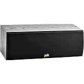 Polk Audio T30 Home Theater Center Channel Speaker, 100W Single, Black | Vocal Clarity, Hi-Res Audio with Deep Bass Response, Dolby and DTS