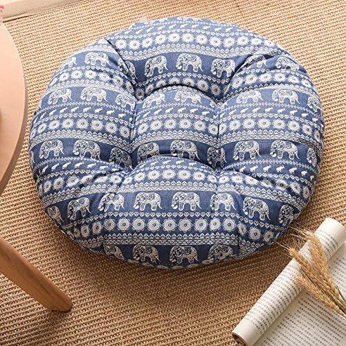 WDZA Round Cushion Office Padded Linen Pad, 50X50Cm, C.