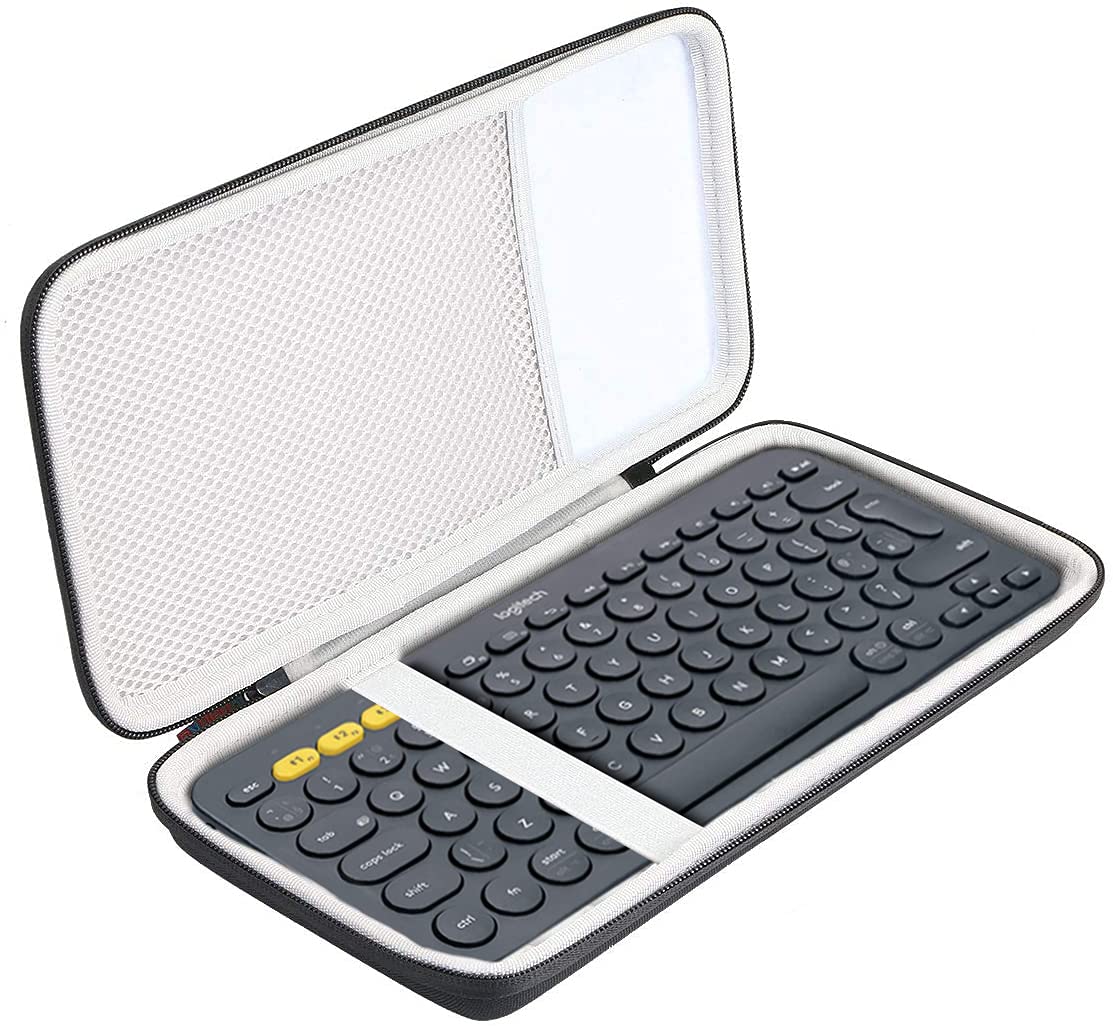 Khanka Case for Logitech Pebble Keys 2 K380s/Logitech K380 Multi-Device Bluetooth Wireless Keyboard,Case Only (White Lining)