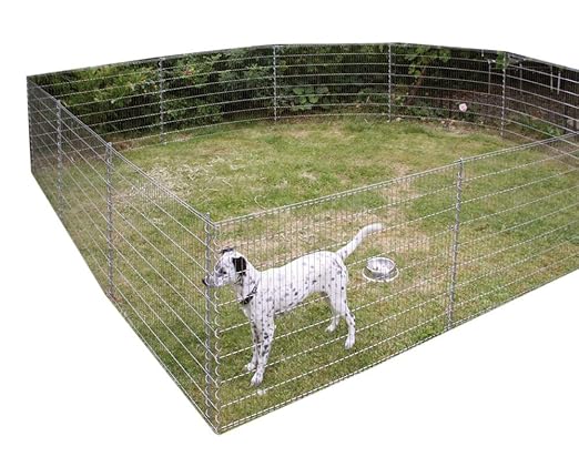 Kleintiergehege Metall Zaun Set verzinkt Höhe 80 cm Gesamtlänge 7,10 m