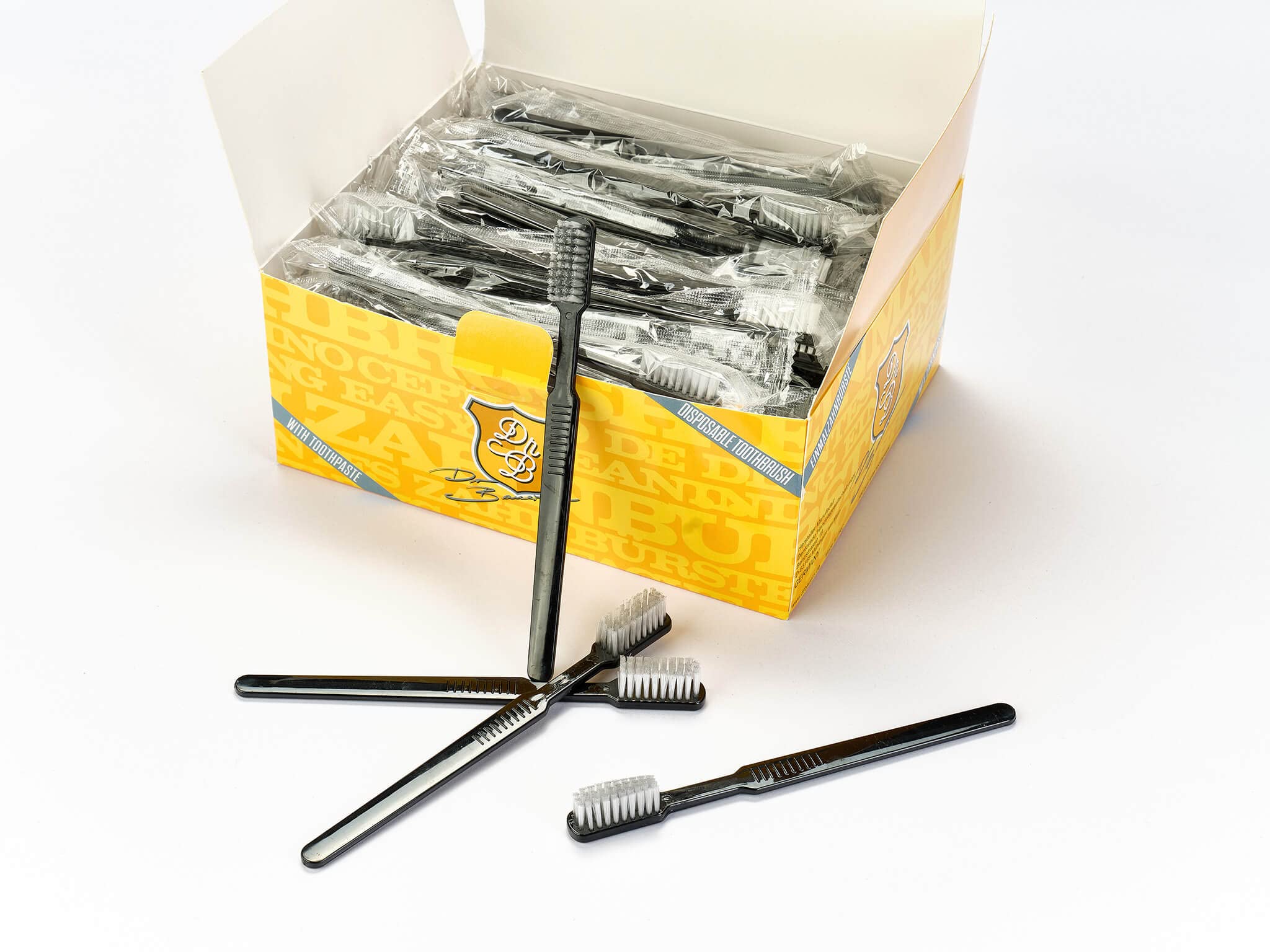 Dr. Bauer ́s Disposable Toothbrushes with Toothpaste Pack of 100